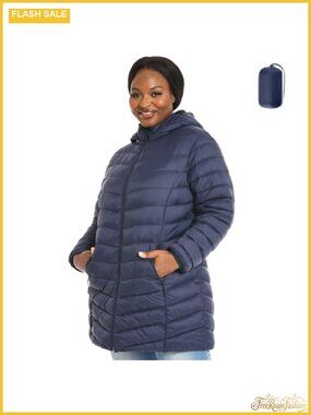 Plus Size Packable Puffer Jacket Lightweight Winter Coat 1X-6X
